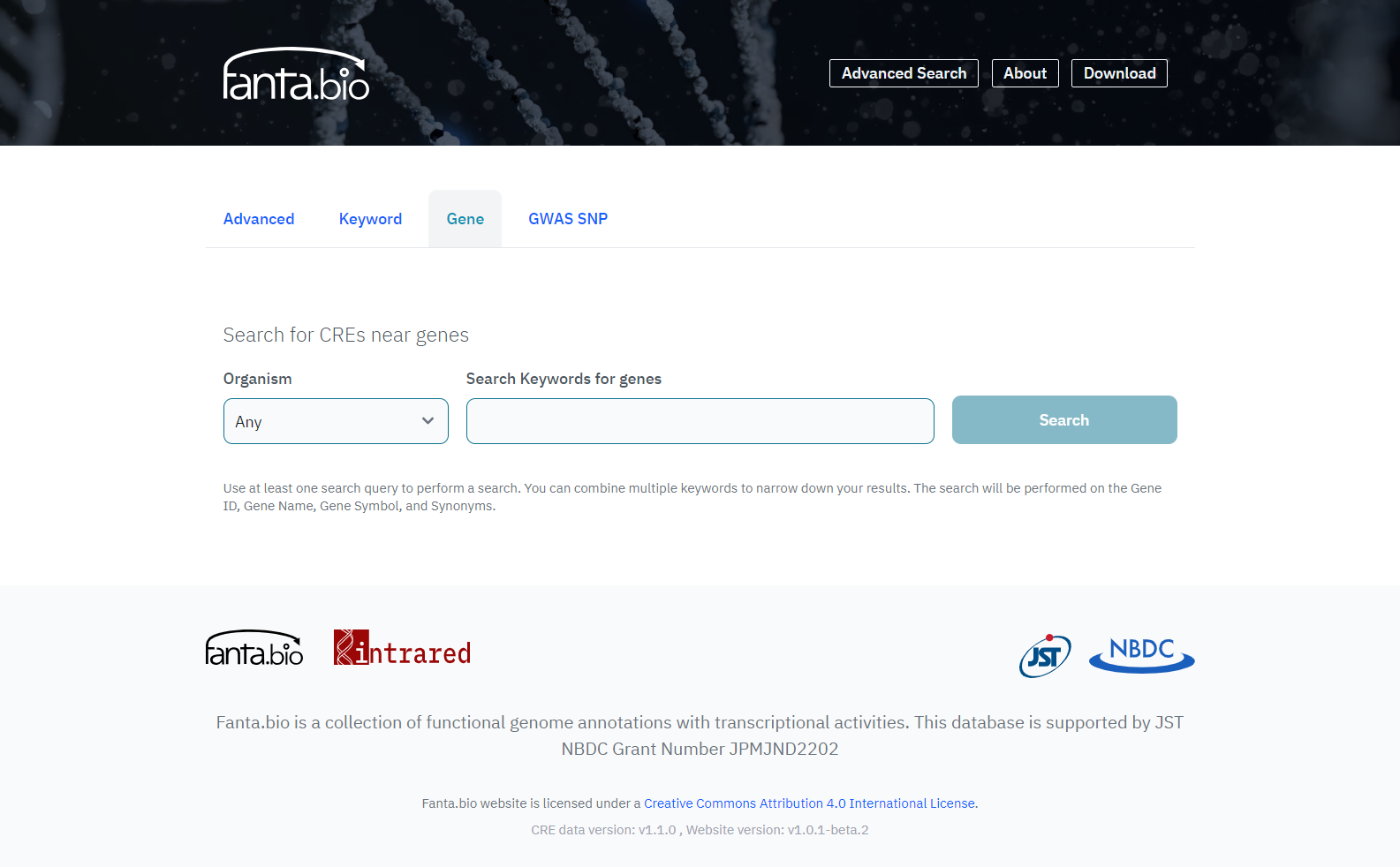 CRE search by neighboring genes